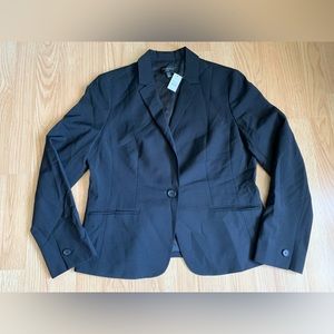 New Talbots Petites Size 10P Black Blazer With Pockets One Button JO1931